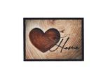 Fussmatte Love Home Wood In Braun Ca. 50x70cm 50/70 cm