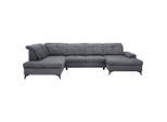 Wohnlandschaft Sierra Grau Dunkelgrau Textil