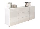 Sideboard Berlin Weiss/hochglanz 150/68/38,5 cm 3 Schublade(n)