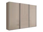 Schwebetürenschrank Lumos Glas Sandfarben 249/222/68 cm Sandfarben