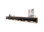 Lowboard A300 Eiche Wotan/schwarz Eiche Wotan, Schwarz Hochglanz