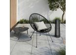 Garten-relaxsessel Uno 1 Schwarz Metall, Kunststoff