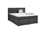 Boxspringbett Chester Anthrazit Ca. 180x200cm 180/200 cm Anthrazit