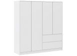 Kleiderschrank Basit Weiss Weiss