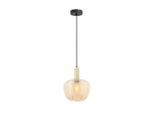 Hängeleuchte Emo In Schwarz/bernstein Max. 25 Watt 23/120 cm