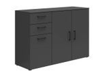Kommode Multistauraum Graphitfarben , 120/83/40 cm , 2 Schublade(n)