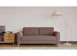 BRUNO Schlafsofa 160cm in Braun | Klassik | stabiles Massivholz & Boxspringkomfort