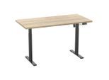 Schreibtisch E-Lona 140/80/71 cm Schwarz, Sonoma Eiche