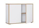 Aktenschrank Salia B100 Weiss/honigeicheca.100x74x33cm Weiss, Honigeiche