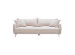 Bigsofa Kiss In Weiss Textil, Holzwerkstoff Weiss