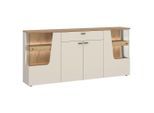 Sideboard Cut Out, B: 165cm Kaschmir/eichefarben , 190/90/40 cm , 1 Schublade(n)