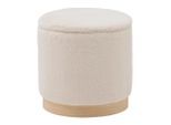 Hocker Pelo Mit Stauraum Taupe Kunstfell Taupe Textil, Papier, Holzwerkstoff