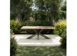 Gartentisch Alena In Akazie Ca. 200x100x76cm 200/100/76 cm Holz, Metall Akaziefarben rechteckig