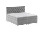 Boxspringbett Chess Silberfarben Ca. 160x200cm 160/200 cm Silberfarben