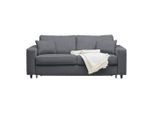 Schlafsofa Agneta Dunkelgrau Dunkelgrau Textil