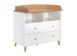 Wickelkommode Mit Schubladen, Holz, Weiss, "lou", Teilmassiv