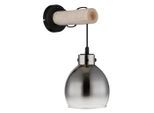 Wandleuchte Ryan Schwarz/natur Max. 40 Watt
