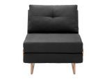 Schlafsessel Dunkelgrau, "malic" Dunkelgrau Metall, Textil