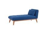 Relaxliege Liza Blau Webstoff Holz, Textil Blau