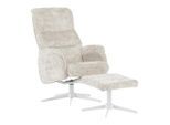 Relaxsessel Star Metall, Textil Creme