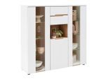 Highboard Dallas Weiss/eiche Artisan 130/127/38 cm 1 Schublade(n)