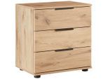 Nachtkästchen Easy Plus Black A Eichefarben 52/58/38 cm Eichefarben