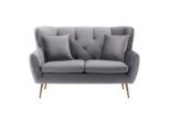 2-sitzer-sofa Linus Samt Hellgrau