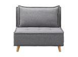 Schlafsessel Dunkelgrau, "layla" Dunkelgrau Holz, Textil