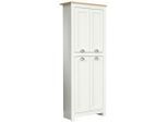 Drehtürenschrank Balusa 72/184/31,5 cm Weiss, Honigeiche
