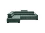 Ecksofa Gremio Links Dunkelgrün Chenille, Webstoff Dunkelgrün