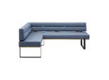 Eckbank Canon Re. In Blau Holz, Metall, Textil Blau