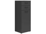 Kommode Multistauraum Graphitfarben , 45/115/40 cm , 2 Schublade(n)