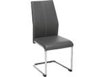 Schwingstuhl Eni In Grau Lederlook