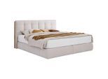 Boxspringbett Lavenito Perlweiss Ca. 180x200cm 180/200 cm