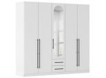 Drehtürenschrank Velora Weiss 226/210/54 cm Weiss