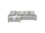 Ecksofa Alatri Hellgrau Webstoff Hellgrau