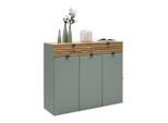 Kommode Bahia-m Grün/eiche Artisan , 122/101/41 cm , 2 Schublade(n)