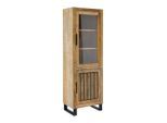 Vitrine Everest In Naturfarben/schwarz 60/180/40 cm ,