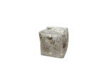 Pouf Dazzle 200 Creme, Goldfarben Leder