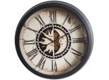 Wanduhr Sonne Mond In Schwarz/kupferfarben
