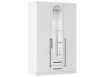 Drehtürenschrank Velora Weiss 136/210/54 cm Weiss