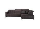 Ecksofa Panama Rechts Grau Mikrofaser Anthrazit