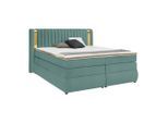 Boxspringbett Minola Gold Türkis Ca. 180x200cm 180/200 cm Türkis