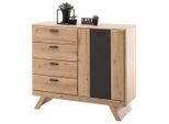 Sideboard Calais Grau/eichefarben 119/103/44 cm 4 Schublade(n)