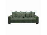 Bigsofa Matteo Dunkelgrün Holz Dunkelgrün