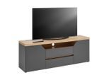 Lowboard Pepe Graphitfarben/eiche Artisan Graphitfarben, Eiche Artisan