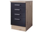 Schubkastenunterschrank Anthrazit/eiche