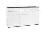 Sideboard In Anthrazit/weiss 180/102/50 cm 6 Schublade(n)