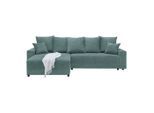 Ecksofa Alatri Petrol Webstoff Petrol