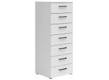 Kommode Multistauraum Weiss , 45/115/40 cm , 7 Schublade(n)